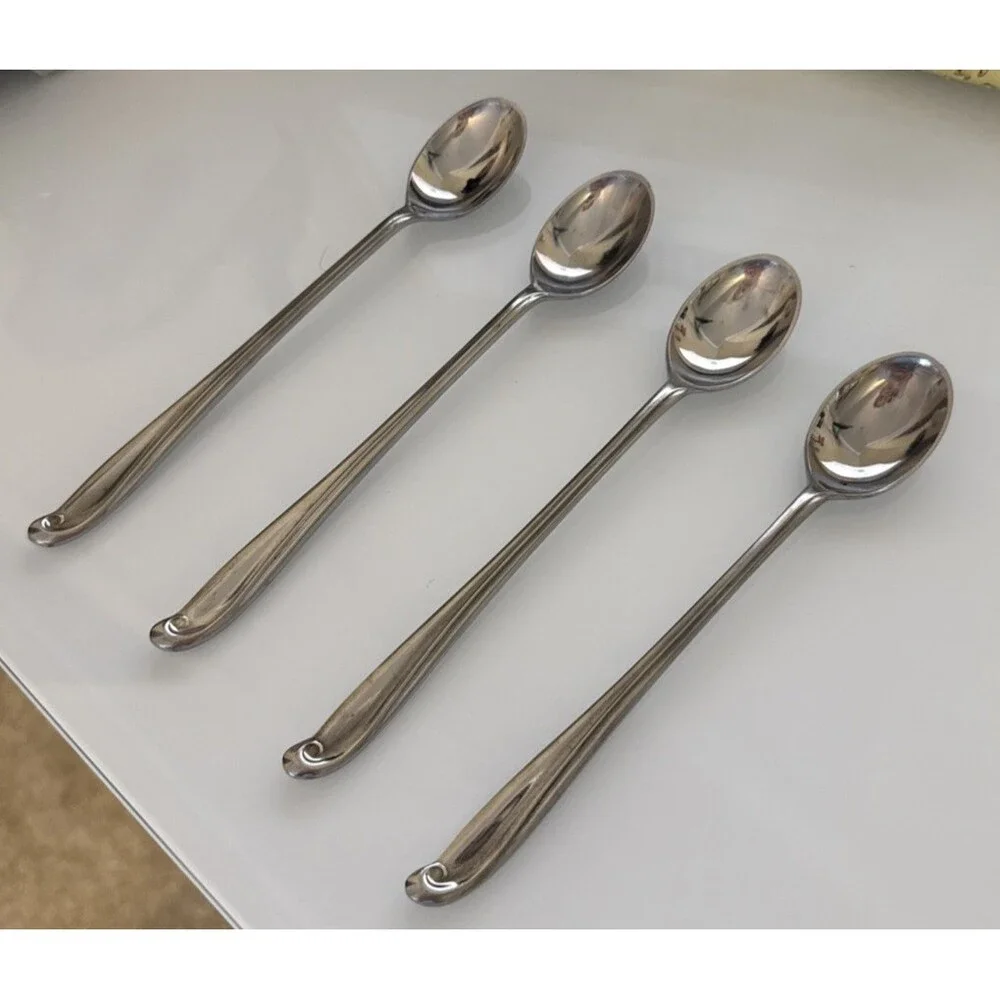 Estate PRINCESS JAN Solid Stainless Japan Glossy Silverware Flatware IceTea Set
